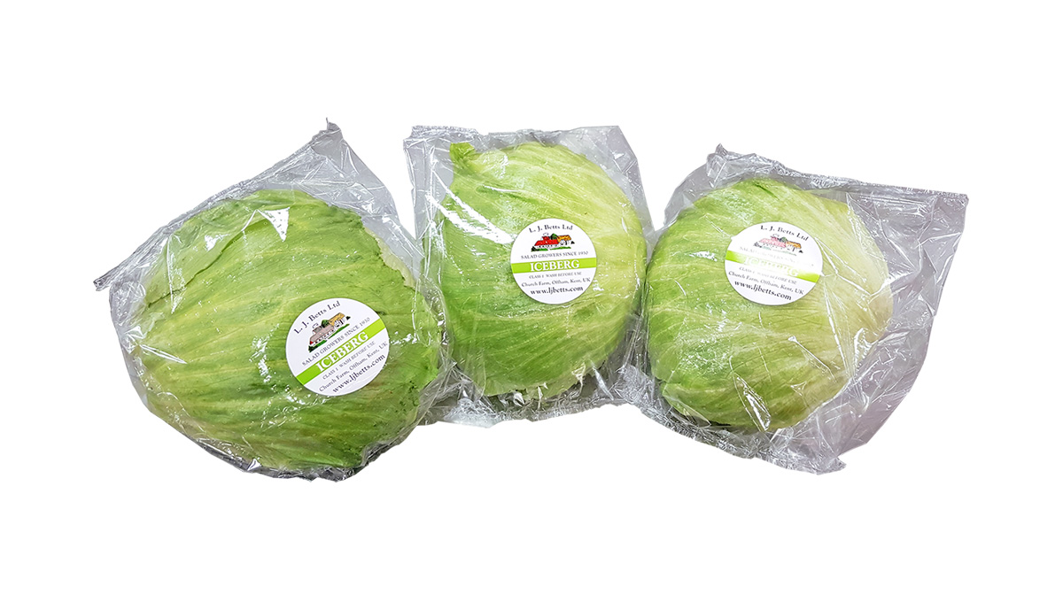 Eisbergsalate in Flowpacks